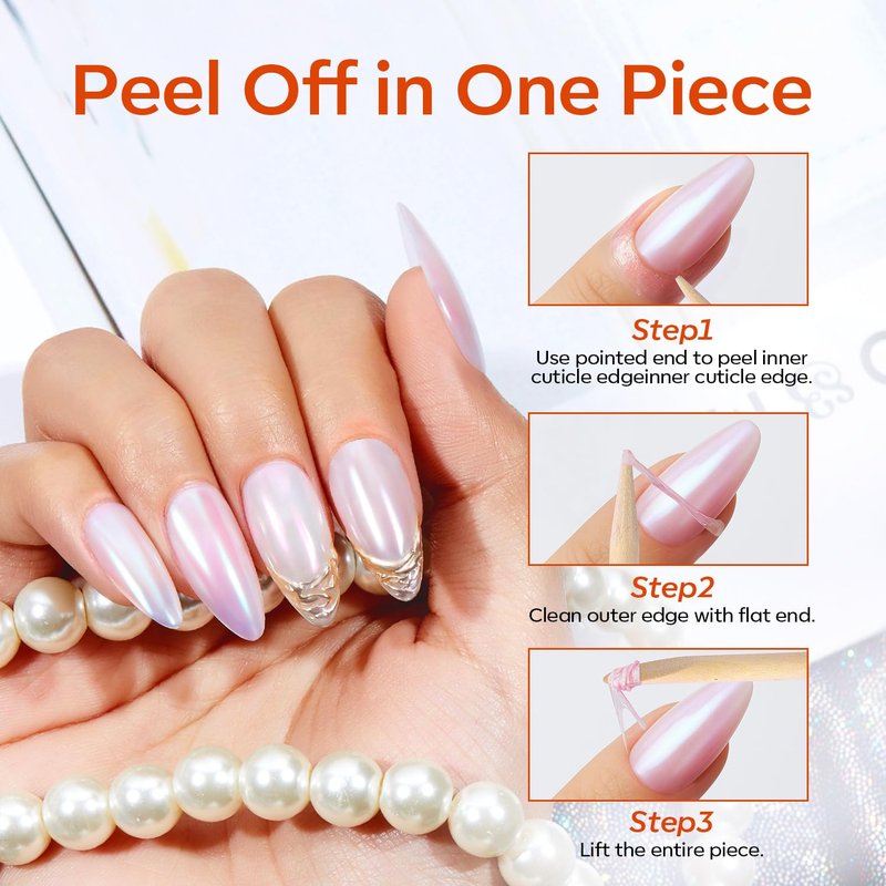 Modelones Gel Polish - Liquid Latex Nail Polish Barrier, 15ml | Fast-Dry Cuticle Guard & Skin Protector
