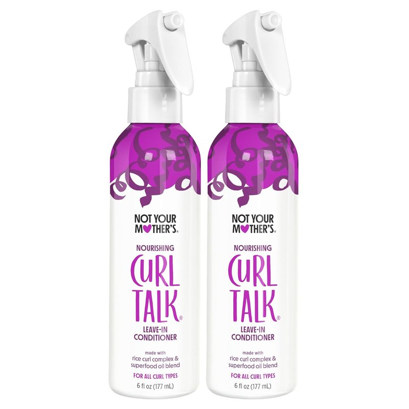 Not Your Mother's Curl Talk Leave-In Conditioner | 2-Pack 6 fl oz | Rice Curl Complex for All Curly Hair Types