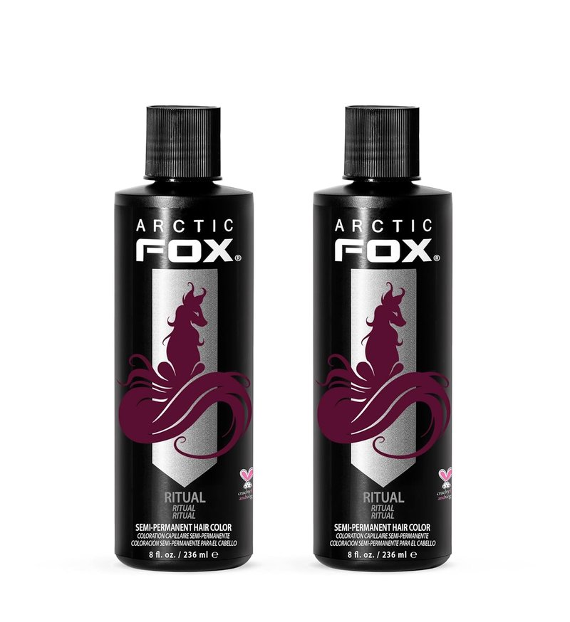 Arctic Fox Hair Color Dye - Vegan, Ammonia-Free Conditioning | Rich Burgundy Red, 8 Fl Oz (Pack of 2)