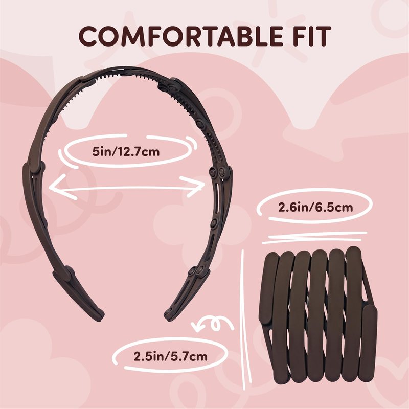 Éclat Folding Hair Band – Foldable Anti-Slip Headband for Women, Lightweight Durable Compact, Secure Comfy Fit, Y2K Fashion (4 Pack, Multicolor Pearl)