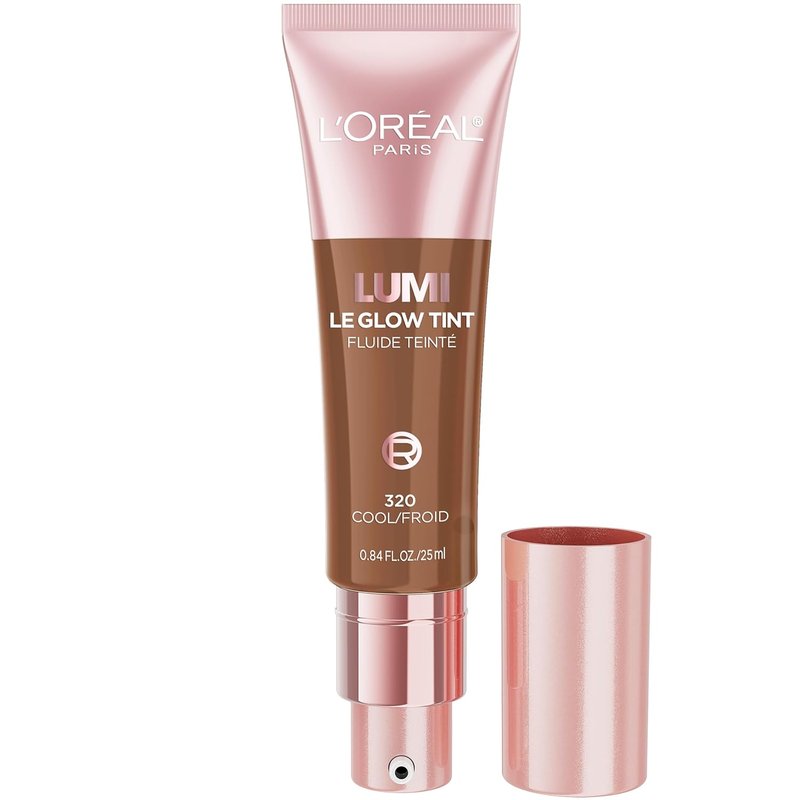 L'Oreal Paris Lumi Le Glow Skin Tint - Lightweight Water-Based Tinted Serum for Radiant Skin | Cool 320, 0.85 Fl Oz