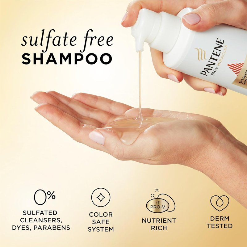 Pantene Pro-V Miracles Shampoo - Sulfate-Free Regenerative Oil Blend for Dry, Damaged Hair | 13.5 Fl Oz