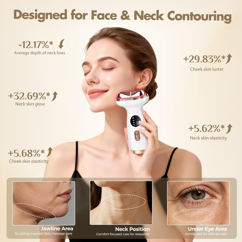 7-in-1 Cold Heated Facial Massager, Red Light Therapy for Face, Portable Microcurrent Facial Device, Cold Face Depuffer to Shaping and Reduce Swelling,Can Tightening Lifting Electric Gua Sha