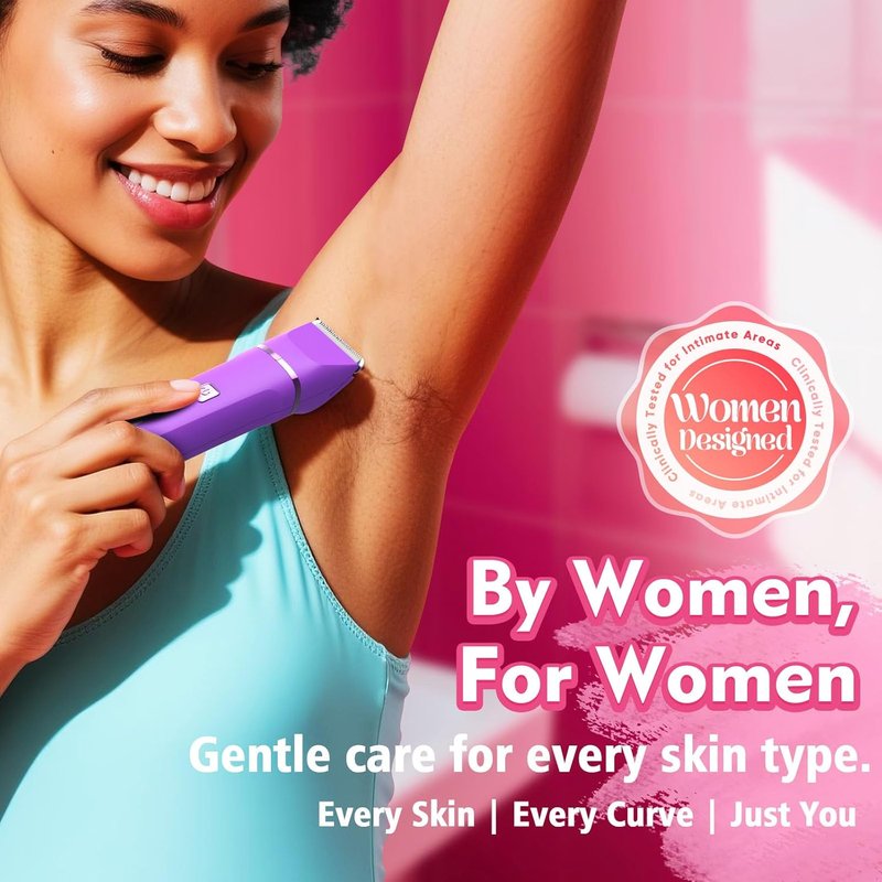 Regine Switzerland Electric Shaver - Cordless Bikini Trimmer for Women, Painless Hair Removal Device, Low Noise, Fast Charging