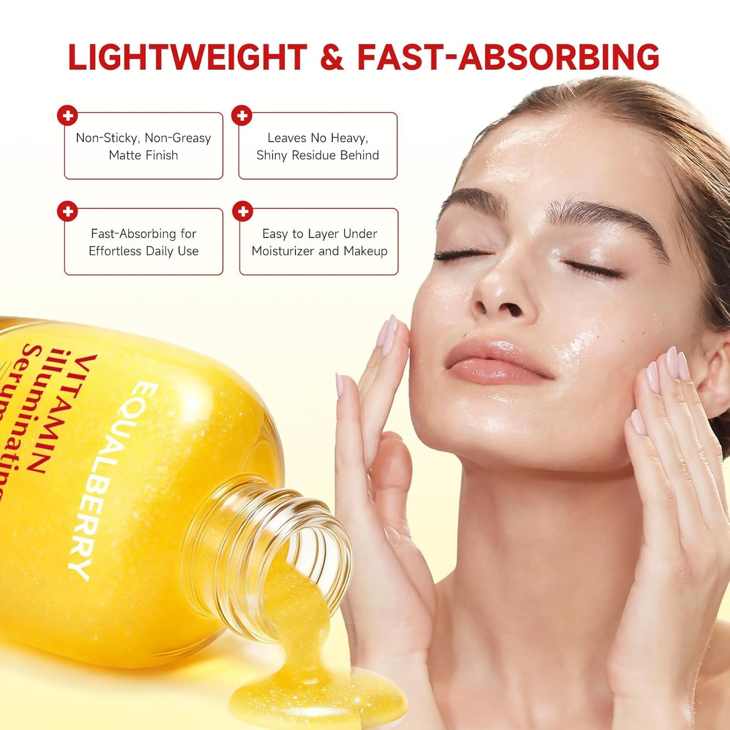 Vitamin C Face Serum - Brightening Niacinamide & Hyaluronic Acid for Dark Spots | Hydrating Glow, 1.01 fl oz