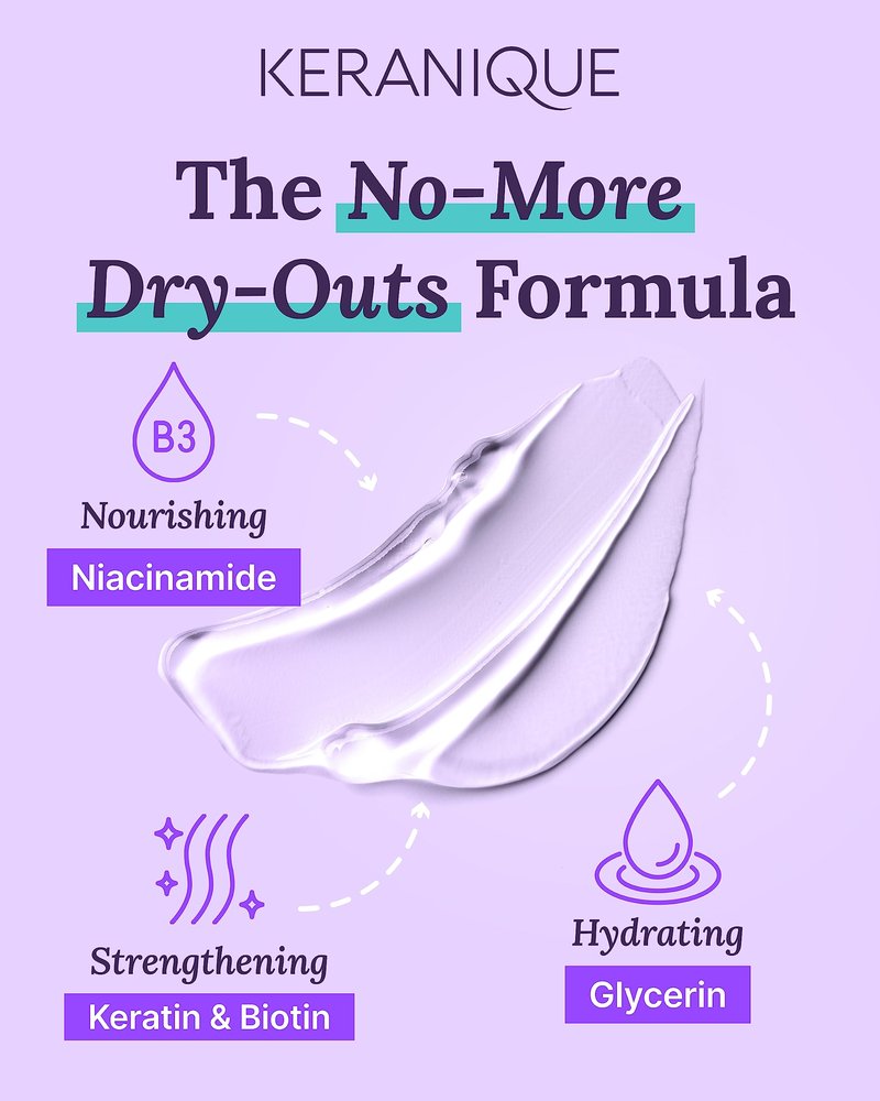 Keranique Deep Hydration Scalp Stimulating Shampoo for Dry, Thinning Hair – Keratin, Biotin & Niacinamide – Moisturizing, Strengthening & Volumizing – Sulfate and Paraben Free Keratin Amino Complex™