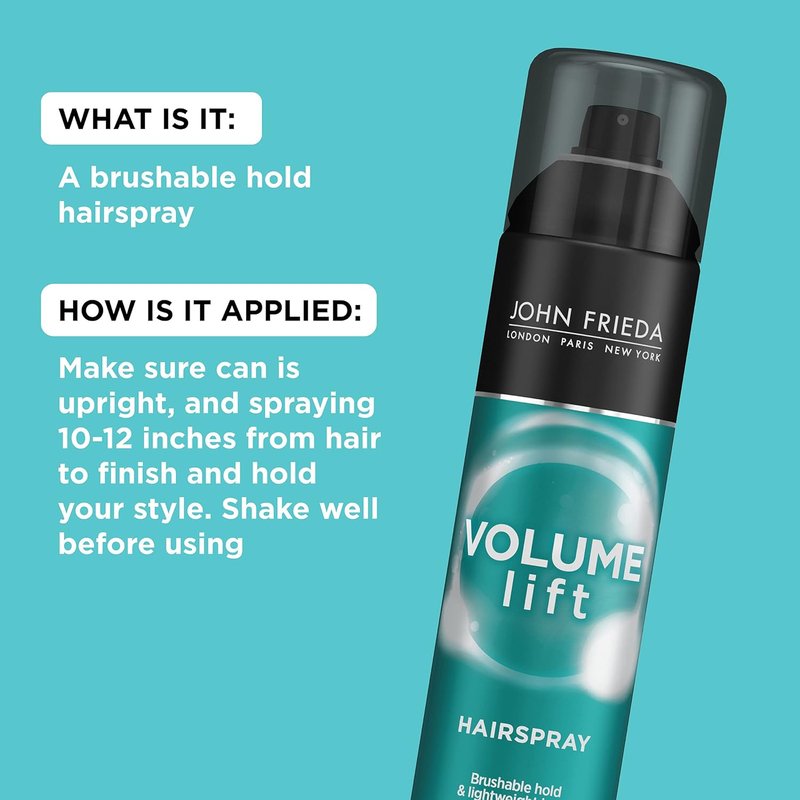 John Frieda Volume Lift Hairspray - Volumizing Spray with Air-Silk Technology for Fine Hair, 10 Oz