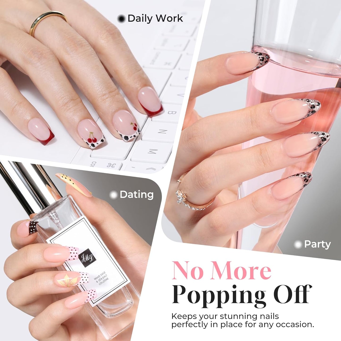 Solid Nail Glue Gel - Super Strong 15ml for Acrylic & Soft Gel Tips | UV/LED Lamp Required
