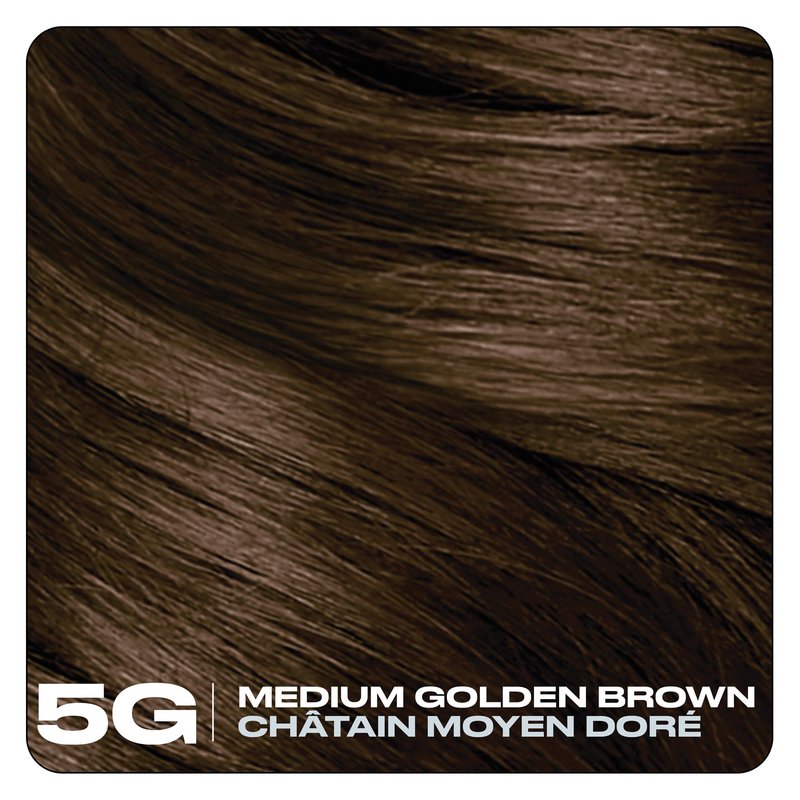 Clairol Nice'N Easy 10 Permanent Hair Dye, 5G Medium Golden Brown Hair Color, Pack of 1