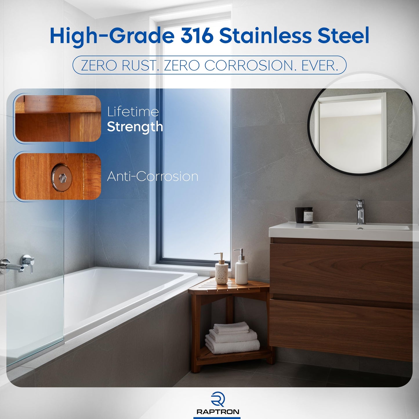 Teak Shower Bench for Inside Shower - 100% Grade A Solid Teak Wood Shower Stool, Waterproof Wooden Bath Bench Seat with Storage Shelf, Non-Slip Spa Chair