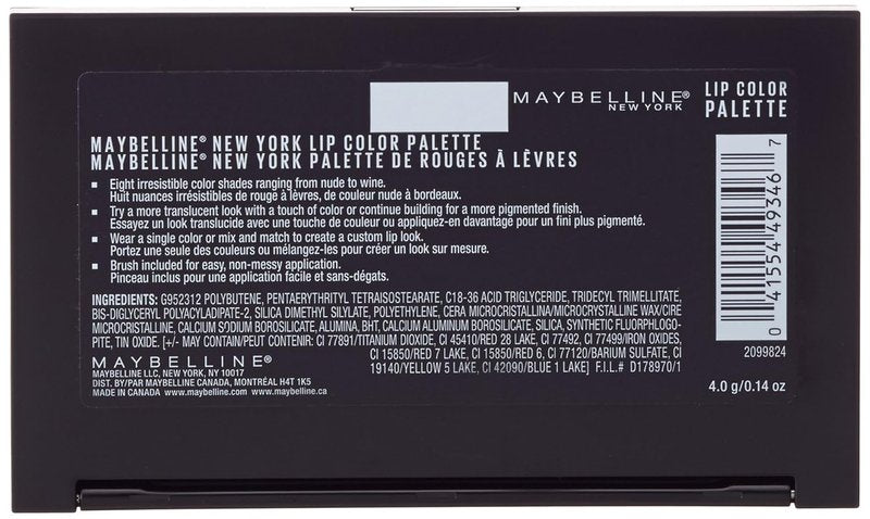 Maybelline Lip Studio Color Palette - 0.14 oz | Vibrant Shades for Stunning Lips