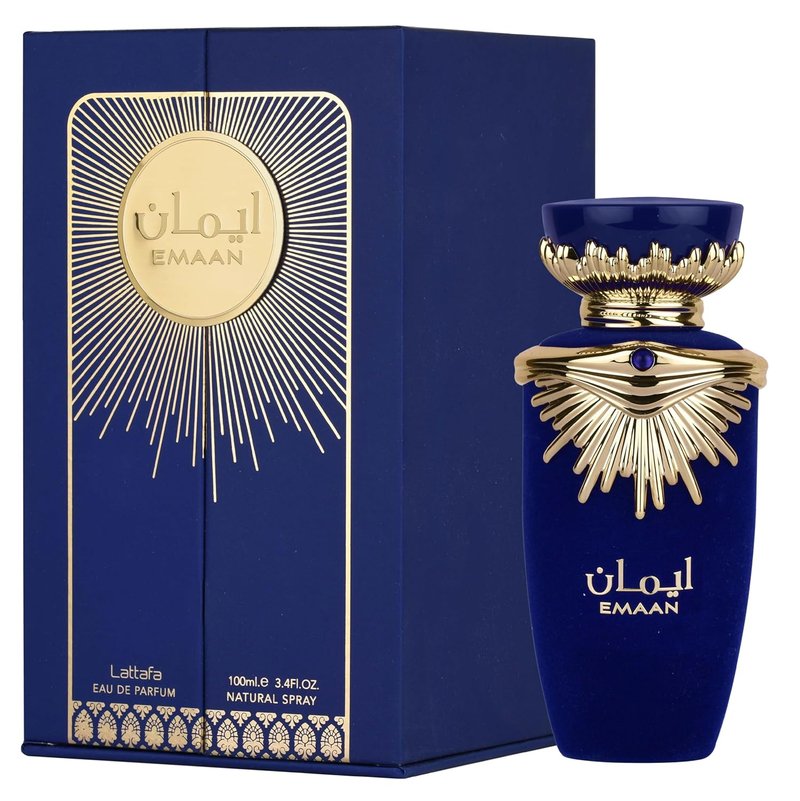 Lattafa Emaan Eau de Parfum Spray - Unisex Fragrance, 3.4 Ounce | Long-Lasting Scent