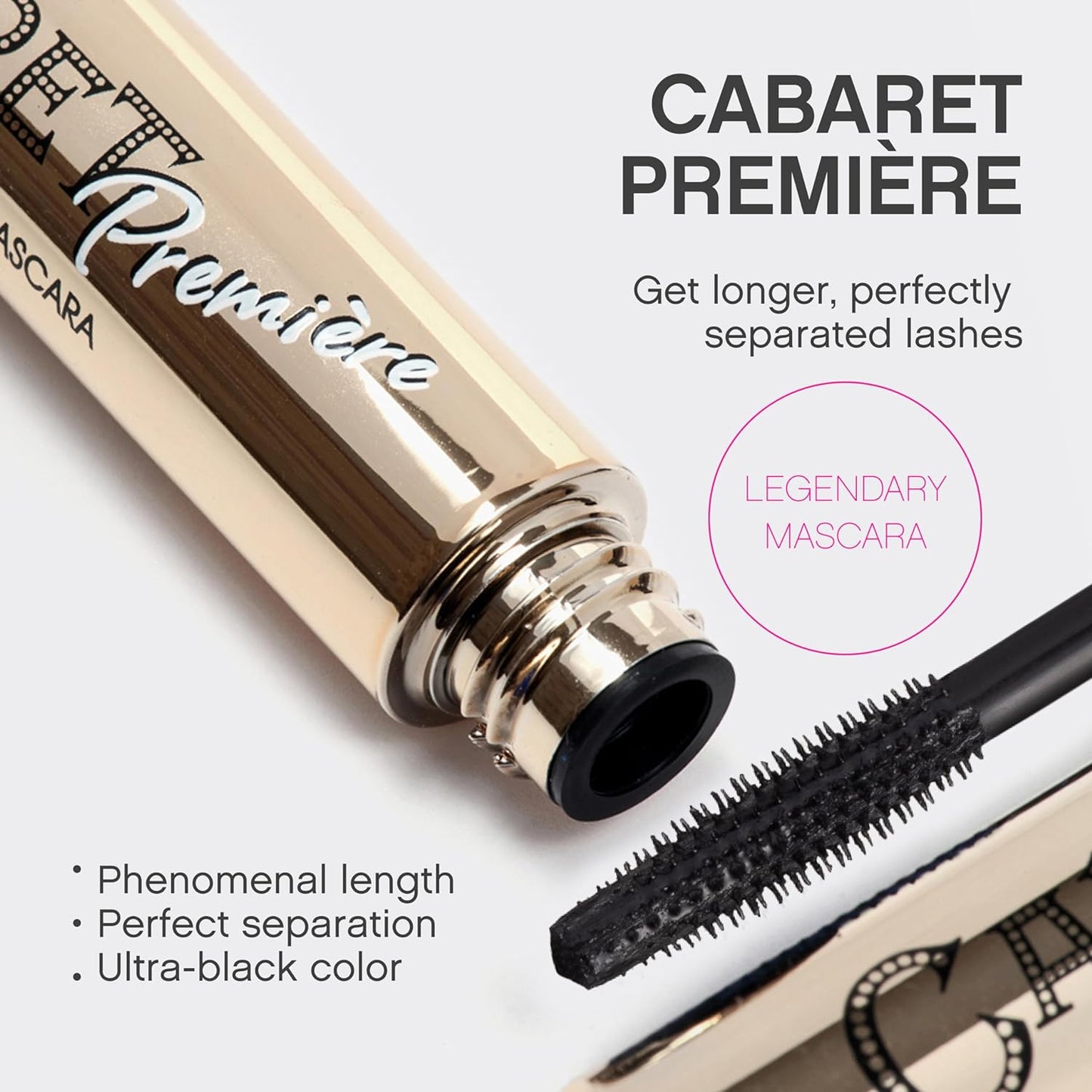 Vivienne Sabó Cabaret Premiere Black Mascara - Volume & Length, Smudge-Proof, 0.3 Fl Oz | Cruelty-Free