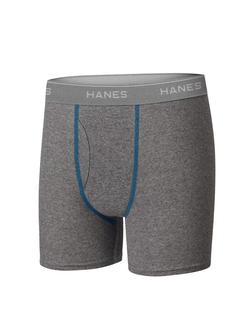 Hanes Boys' Underwear Boxer Briefs Pack, lightweight Comfort Flex Underwear, Moisture-Wicking Boxer Briefs for Boys, 10-Pack MEDIUM