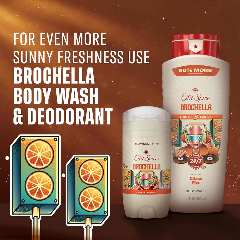 Old Spice Deodorant for Men - Aluminum Free, 24/7 Odor Protection, Citrus Fizz Scent, 3.0 oz