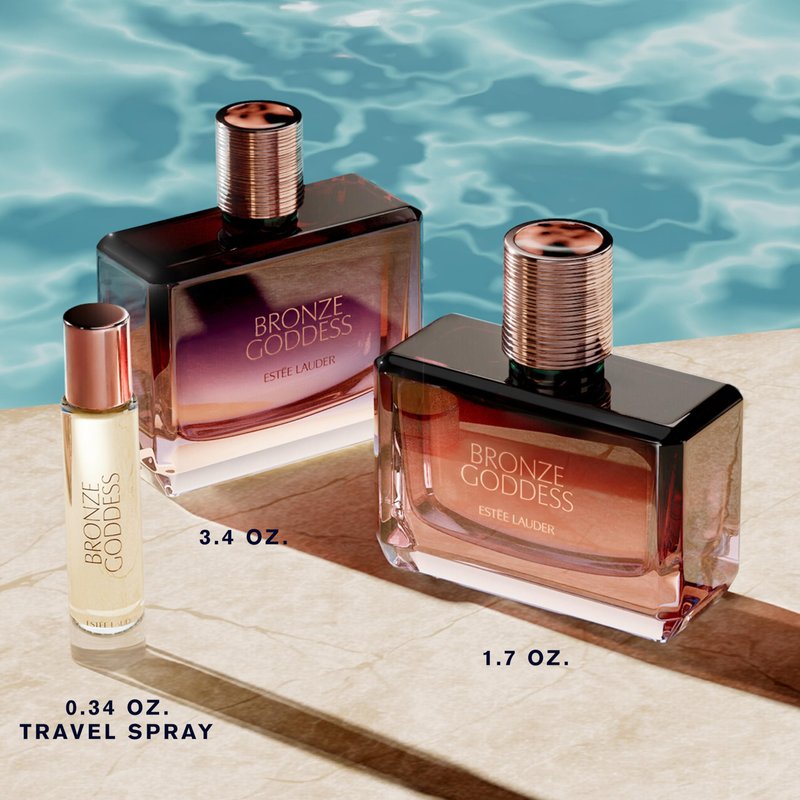 Estée Lauder Bronze Goddess Eau de Parfum Spray with Notes of Tiare Flower, Coconut, Amber, Sandalwood and Vanilla | Perfumes for Women, Travel Size, 0.34 Fl Oz