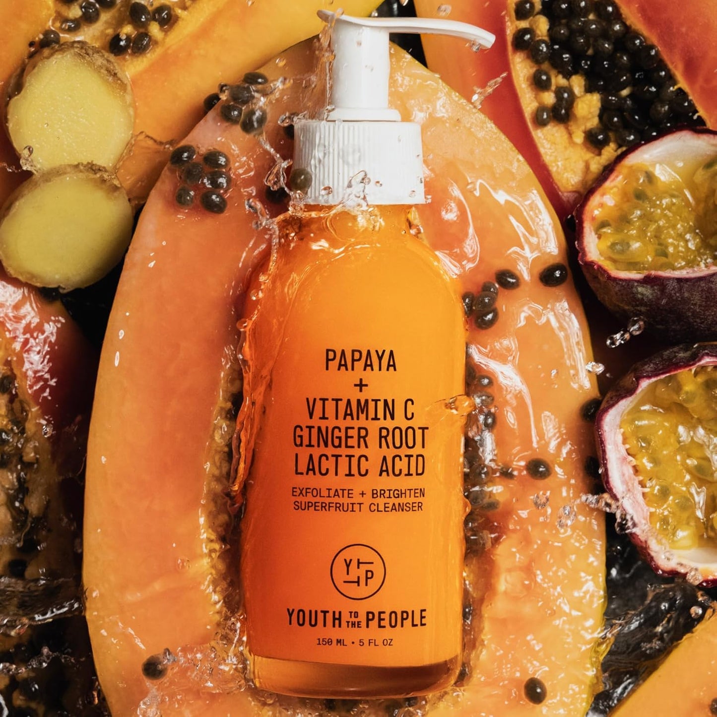 Youth To The People Superfruit Facial Cleanser - Gentle Exfoliating Face Wash with Papaya & Vitamin C for Radiant Skin, Sulfate-Free