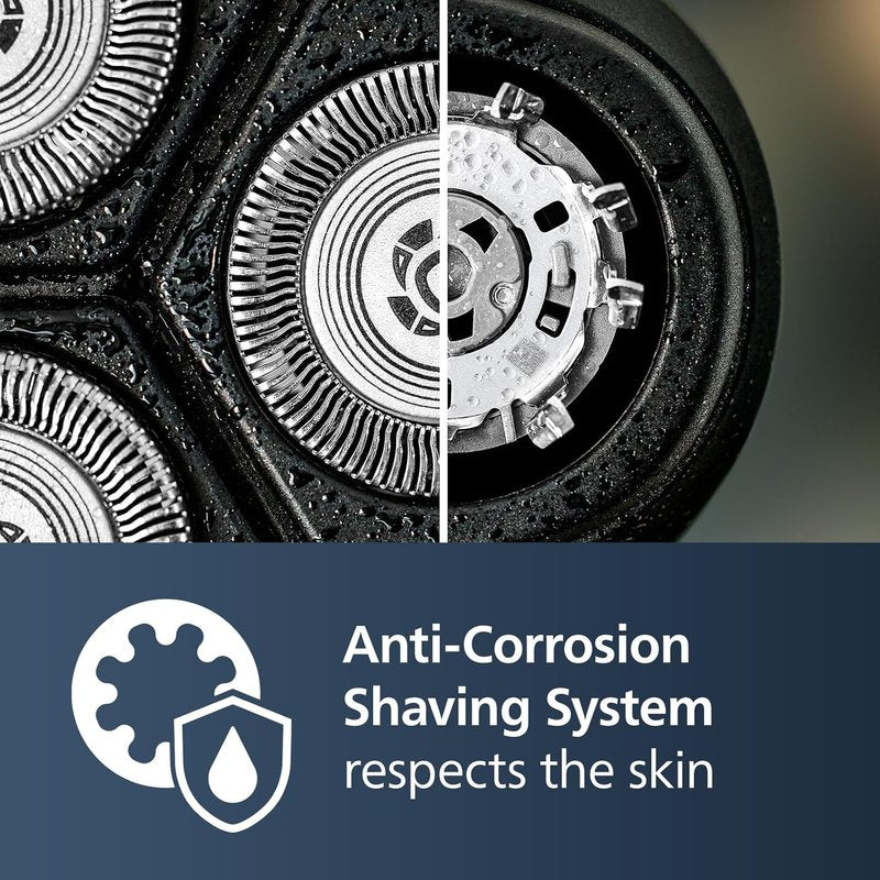 Philips Norelco Shaver 2400 Series - Wet & Dry Electric Shaver with Pop-Up Trimmer | Deep Black Model X3001/90