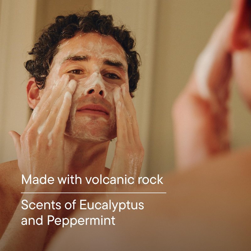 Harry's Exfoliating Face Wash for Men, Gentle Facial Skin Care Products with Volcanic Rock Exfoliant, 2 Fl. Oz, Pack of 3 (Trial and Travel Size) TSA Approved Travel Essentials