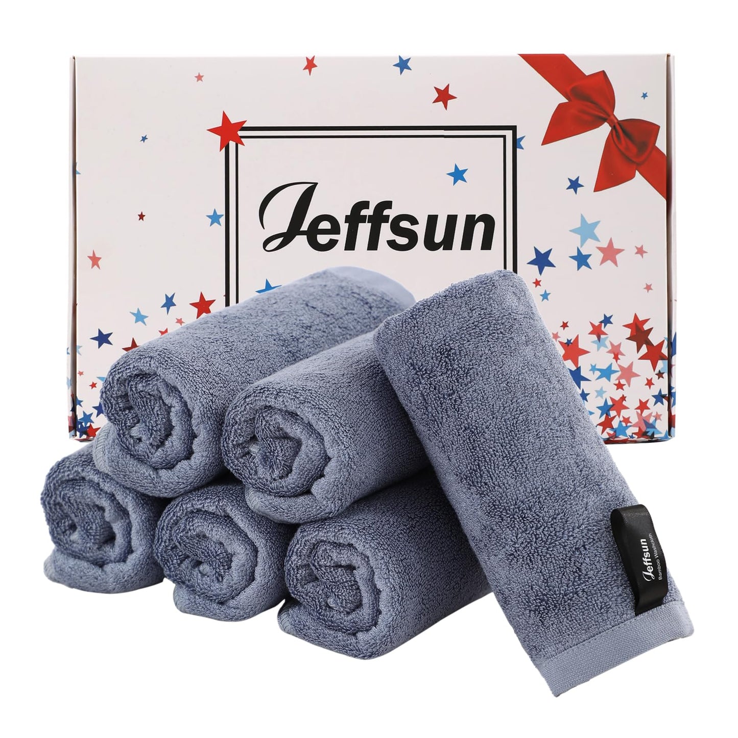 Reusable Makeup Remover Towels, Super Soft and Gentle Face Towels on Sensitive Skin, 13x13 inch Extra Large Wash Cloths for Face and Body, Easy to Clean Fast Dry Denim Blue Facial Cleaning Cloths