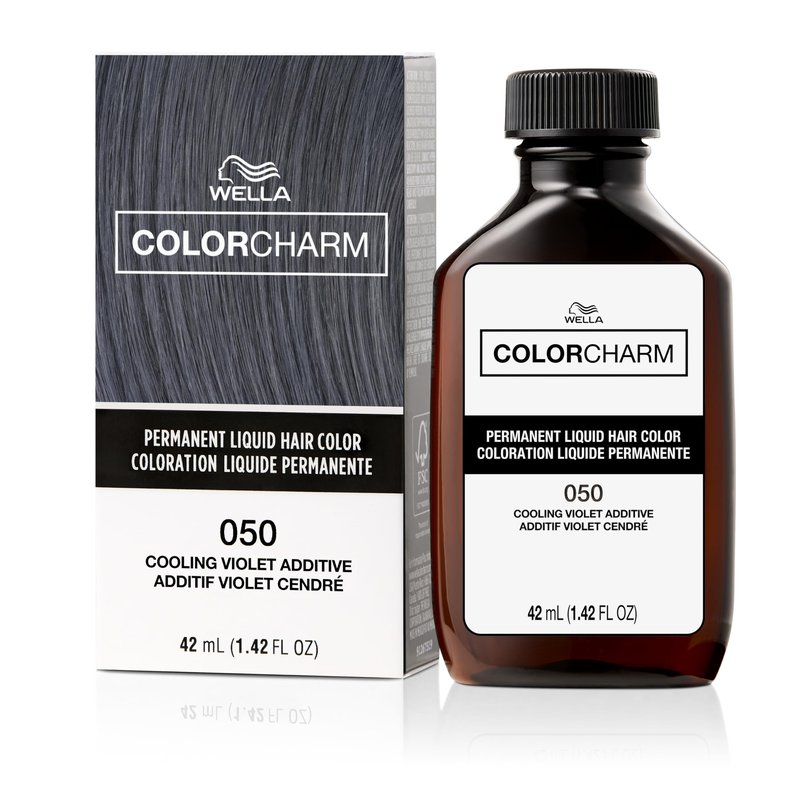 COLORCHARM Permanent Liquid Hair Color | 050 Cooling Violet Additive | Up to 100% Gray Coverage | 1.42 Fl Oz