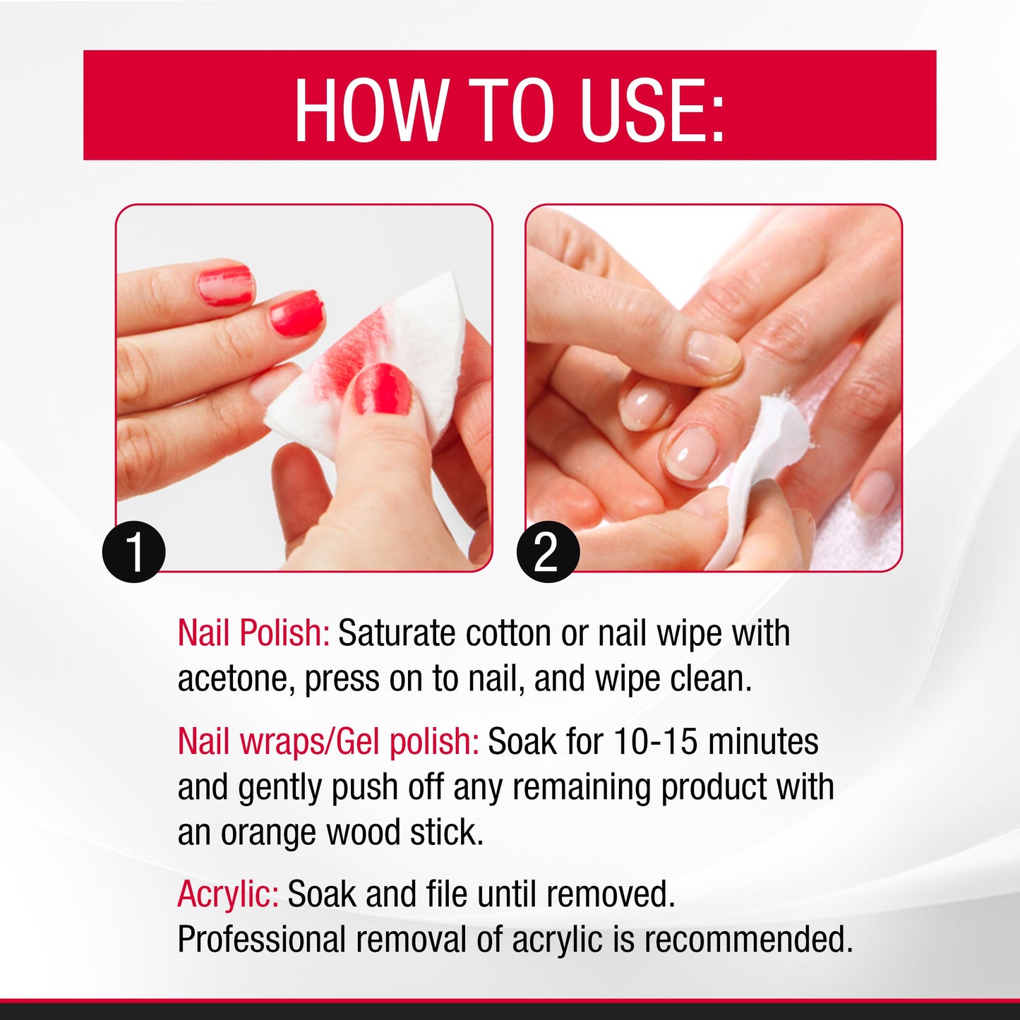 SuperNail Pure Acetone Nail Polish Remover – Fast-Acting Gel Polish Remover for Nails, Acrylic & Dip Powder Nails, Clear & Unscented Formula, 4 fl oz