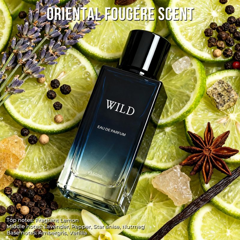 MAJESTY'S SECRET PHEROMAX Wild Eau de Parfum Cologne for Men, 50ml Oriental Fougere Cologne with Bergamot, Lavender & Spices – Long-Lasting Masculine & Unisex Fragrance, Ideal for Daily Wear & Gifts
