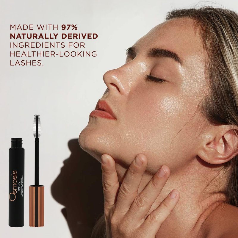 Osmosis AMPLIFY Maximizing Mascara, Volumizing & Lengthening, Clump-Free, Stronger-Looking Lashes Black, 0.34 fl oz