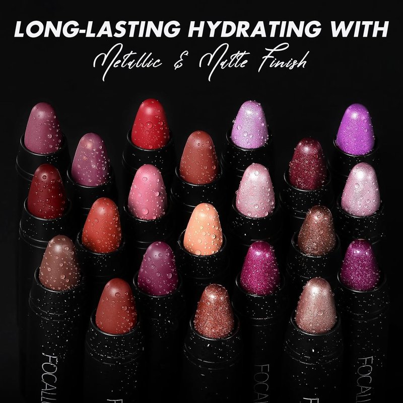 FOCALLURE Ultra Chic Lipstick,Moisturizing Lip Crayon,Lightweight Color without Drying or Fading,Long Lasting Waterproof Lips Makeup,BRAVE