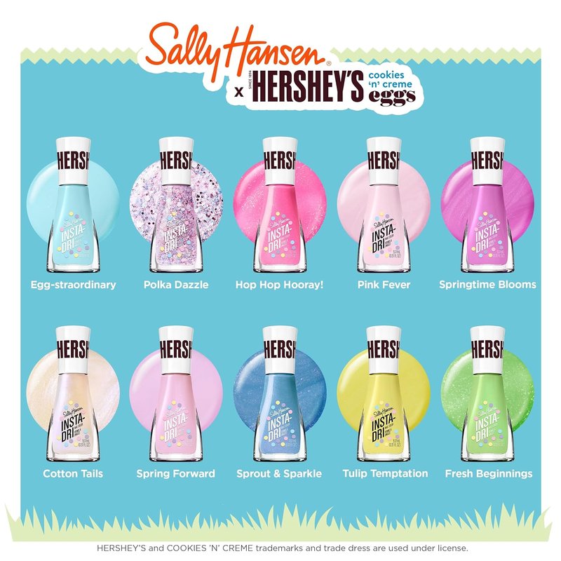 Sally Hansen Insta-Dri Nail Polish - Quick Dry, Long Lasting Shine | Semi-Opaque Purple Pink | 780 Springtime Blooms