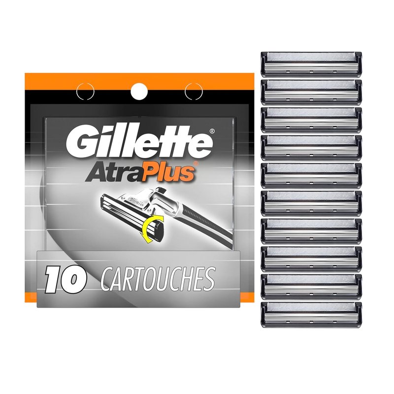 Gillette AltraPlus Men's Razor Blade Refills - 10 Count | Lubra-Soft Strip for Comfort and Smooth Shaving