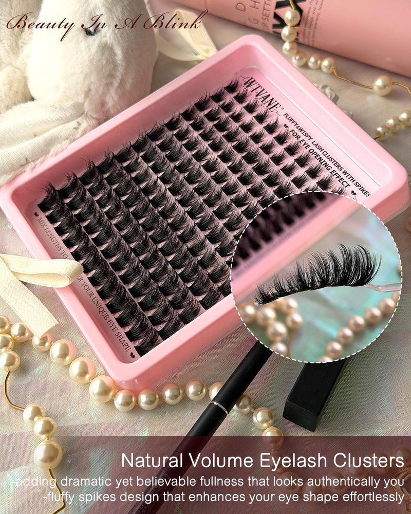 Fluffy Eyelash Clusters - Wispy D-Curl Individual Lash Extensions | 10-18MM Mink Volume Lashes