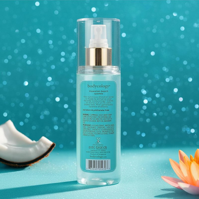 Hawaiian Beach Fragrance Shimmer Mist - Body Mist Spray, 6 Fl Oz