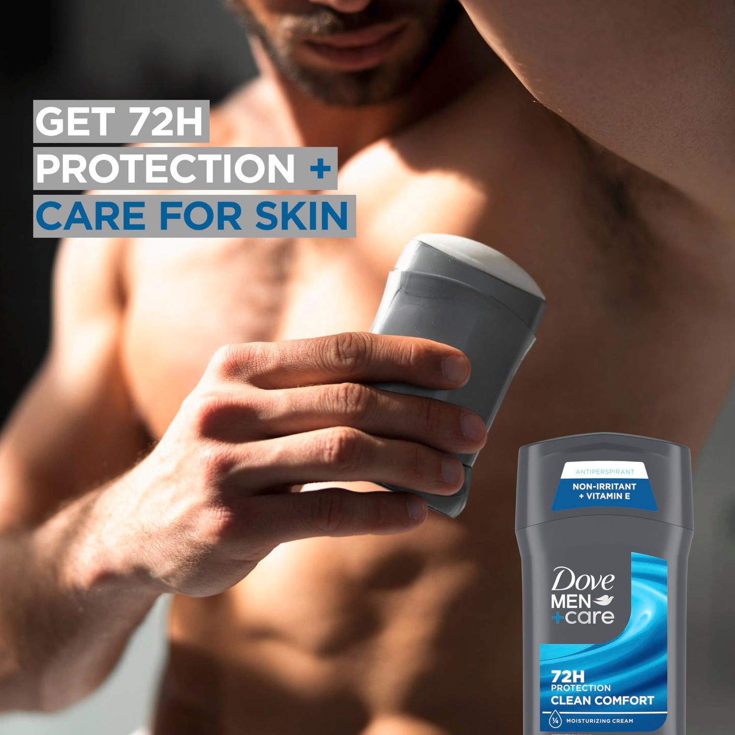 DOVE MEN + CARE Antiperspirant Deodorant Stick Clean Comfort Twin Pack 72-Hour Sweat & Odor Protection Antiperspirant for Men With 1/4 Moisturizing Cream 2.7 oz (Pack of 6)
