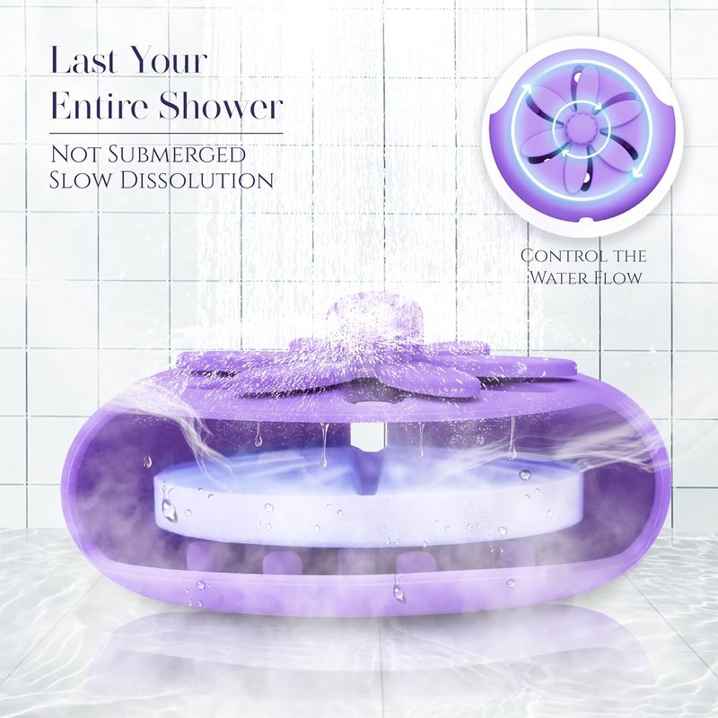 Purple Shower Steamers Tray - Suction Cup Holder for Long-Lasting Use | Flake Bath Bombs Container