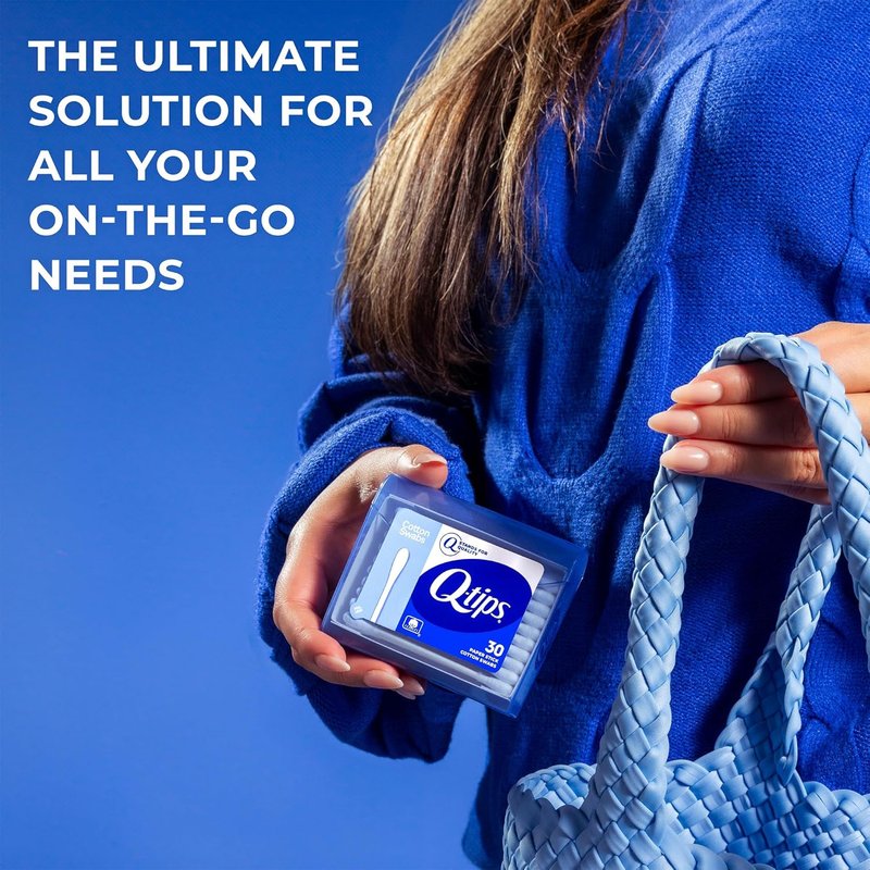 Cotton Swabs - Q-Tips Hygiene Shield 300 Count | Travel-Size 30 Count for First Aid, Beauty & Baby Care