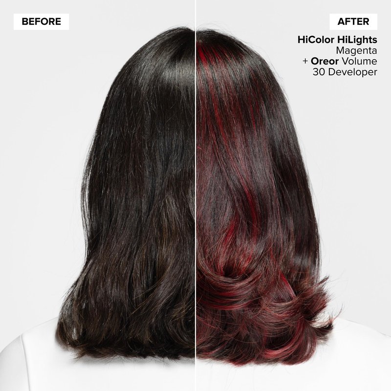 L'Oréal Technique HiColor Red HiLights - Permanent Hair Color for Dark Hair, Intense Red Highlights, No Pre-Lightening Required, Rich, No-Drip Crème, Quick Processing Time, Red