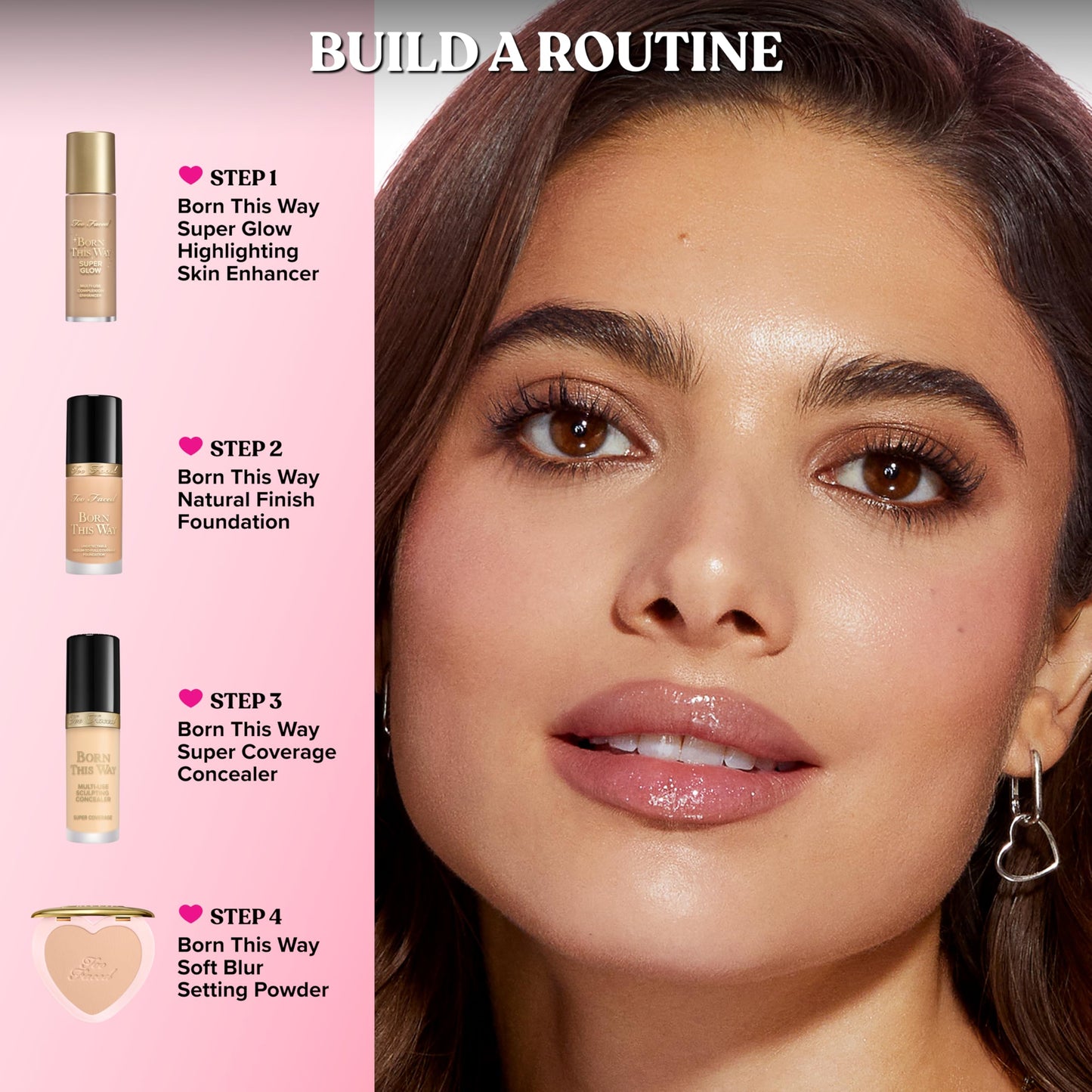 Too Faced Born This Way Super Glow Multi-Use Highlighting Skin Enhancer | Hydrating, Natural, All-Over Glow + Luminous Finish for Lit-From-Within Skin | Non-Greasy + Blendable, Polished Petal, 1 Fl Oz