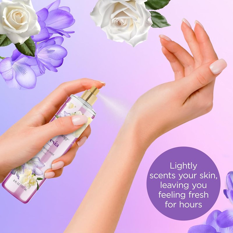 Long-Lasting Freesia Body Mist - Bodycology, 8 Fl Oz | Refreshing Fragrance