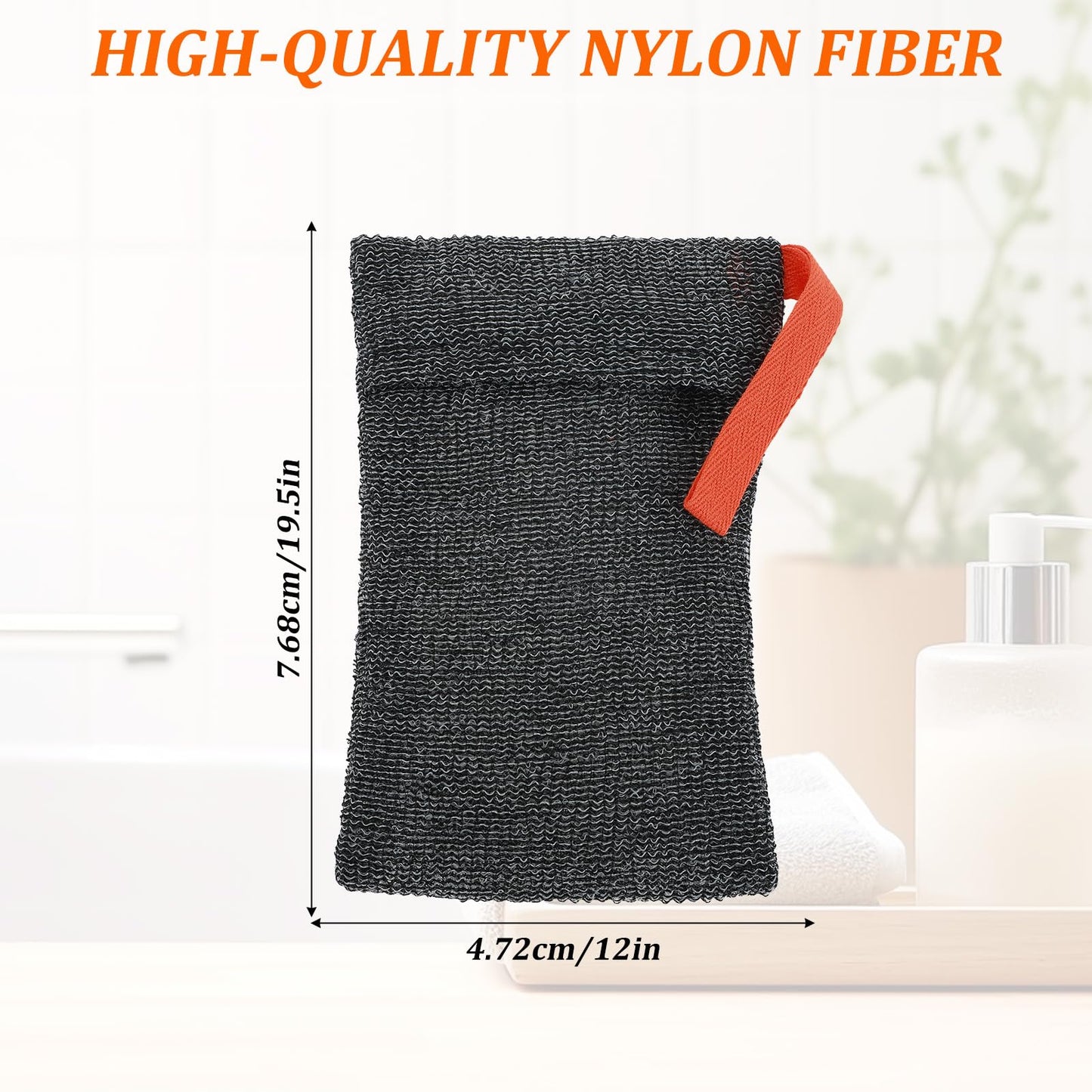 4 Pcs Soap Bags, Bar Soap Pouch for Deep Exfoliating, Body Scrubber Shower Sponge Loofah, Exfoliating Bath Sponge, Lathering Wash Bag Soaps Savers for Soaps Rich Lathering Body Washing