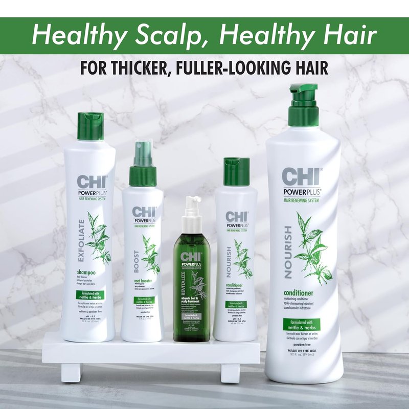 CHI PowerPlus Revitalizing Hair Treatment - Nourishing Botanicals & Vitamins for Scalp Relief | 3 Oz
