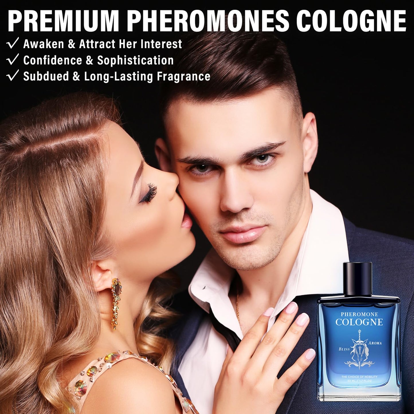 ZVBZVB Pheromone Cologne for Men, 1.7fl.Oz Cologne for Men, Long Lasting Daily Fragrance for Social Confidence, Non-Greasy Scent for Day or Night, Travel Friendly Gift for Him