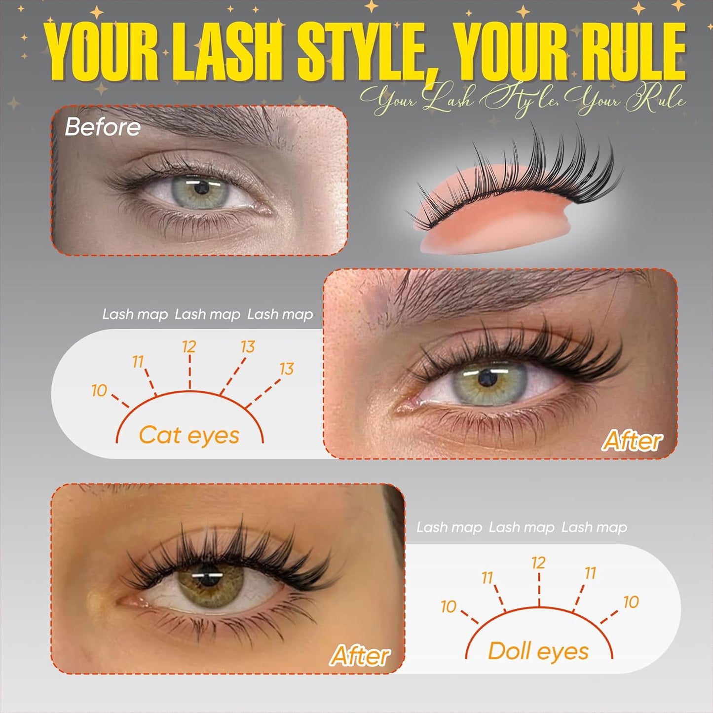 Skiennix Natural Lash Clusters - Wispy 10-13MM Anime Eyelash Extensions with Invisible Band