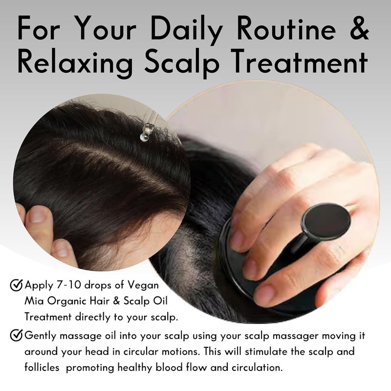 Mia Organic Rosemary Oil for Hair Growth - Nourishing Scalp Treatment with Castor Oil, 1 fl oz