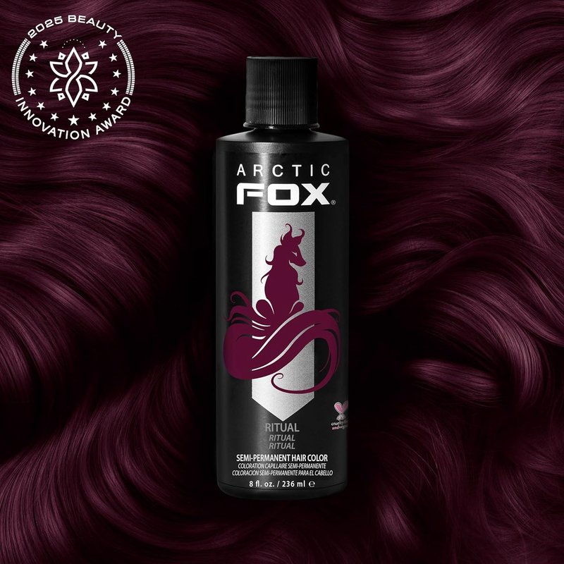 Arctic Fox Hair Color Dye - Vegan, Ammonia-Free Conditioning | Rich Burgundy Red, 8 Fl Oz (Pack of 2)