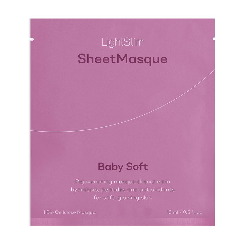 LightStim SheetMasque Rejuvenating, Breathable, Bio Cellulose Mask Drenched in Hydrators, Peptides, and Antioxidants to Soften Lines and Reduce Redness for Glowing, Healthy-Looking Skin