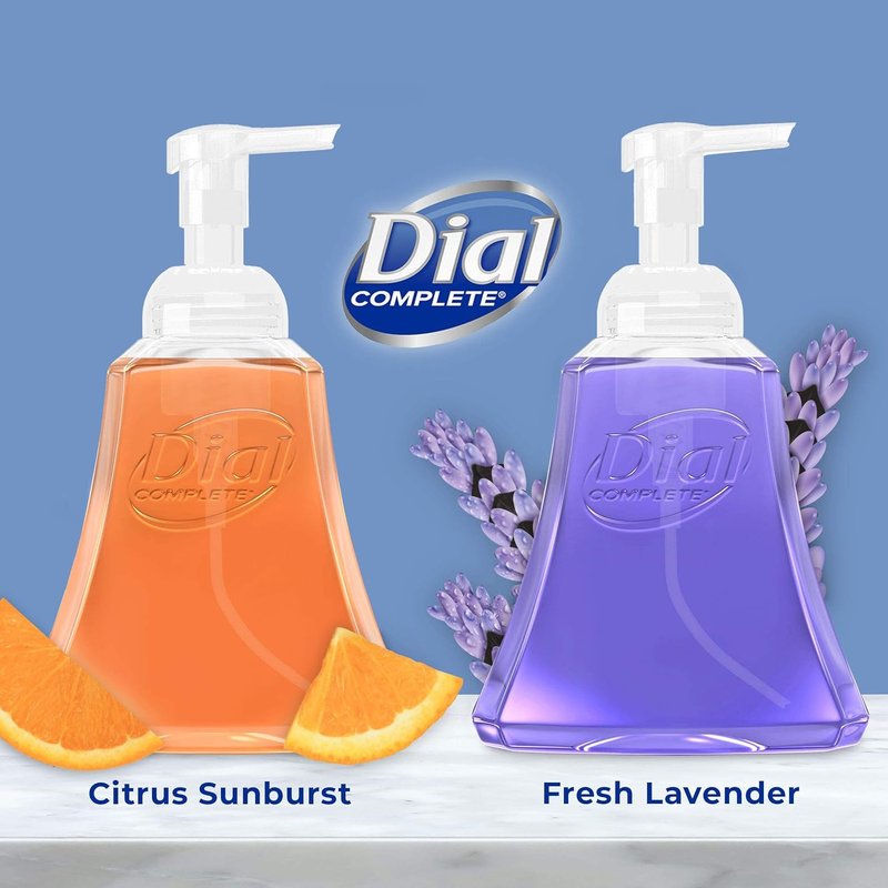 Dial Complete Antibacterial Foaming Hand Wash - Fresh Lavender & Citrus Sunburst | 15 fl oz (Pack of 4)