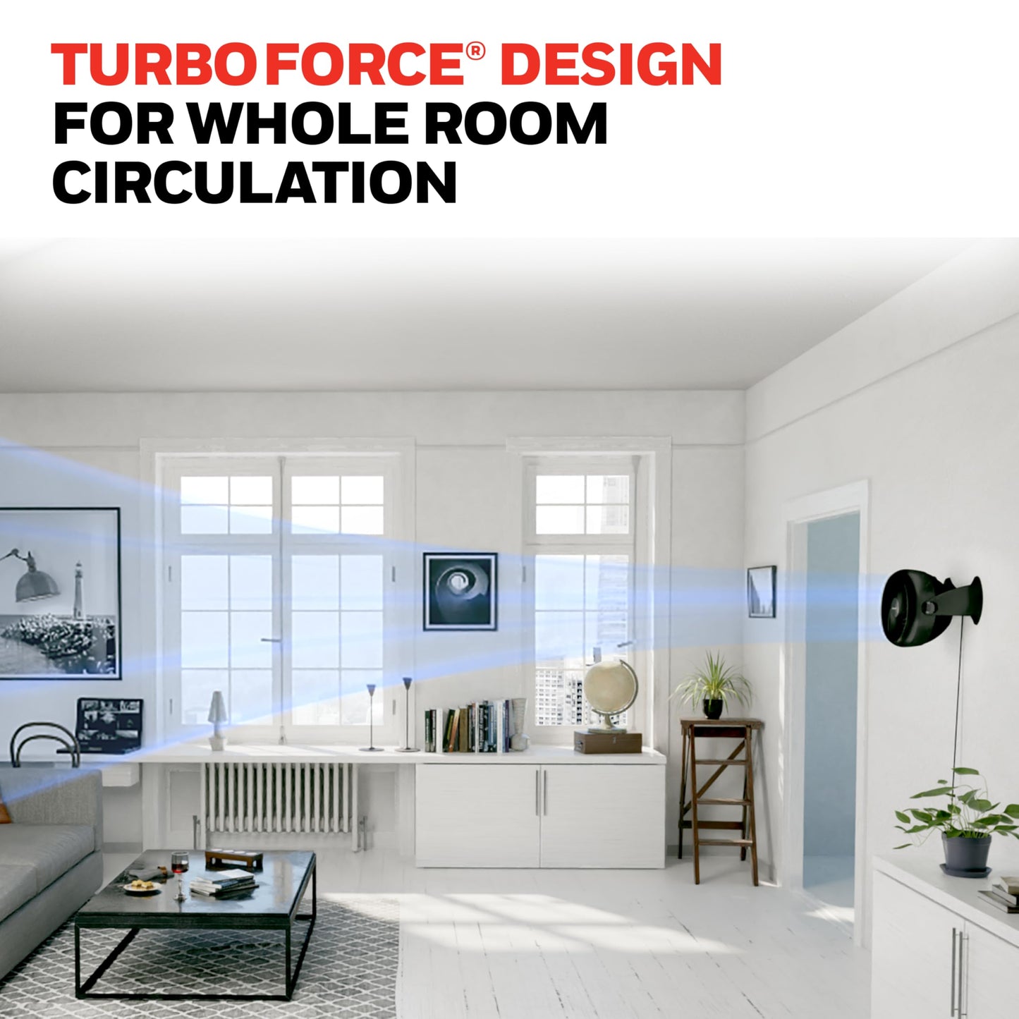Honeywell TurboForce Air Circulator, Small Tabletop Fan, Quiet Personal Fan for Home or Office, 3 Speeds, 90 Degree Pivoting Head, Black, HT900