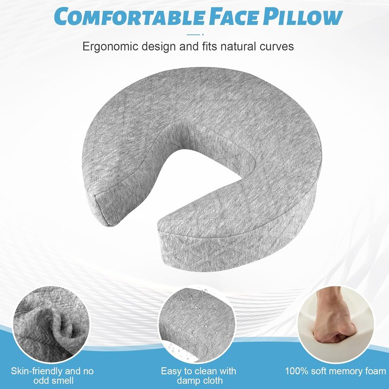 Regine Switzerland Adjustable Massage Headrest - Portable Face Cradle for Home Use | Ideal After Eye Surgery