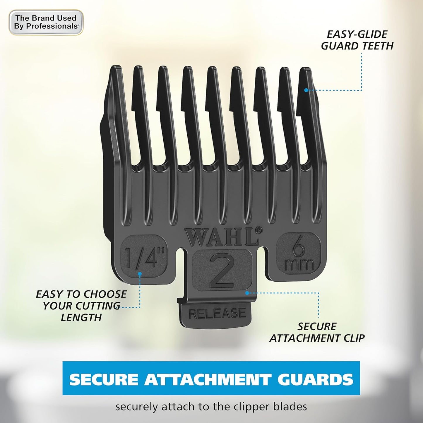 Wahl Hair Clippers - Cordless Rechargeable Precision Blades for Men | Snap-N-Lock Guards, Model 3031656